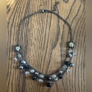 Vintage Black and Silver Layered Necklace